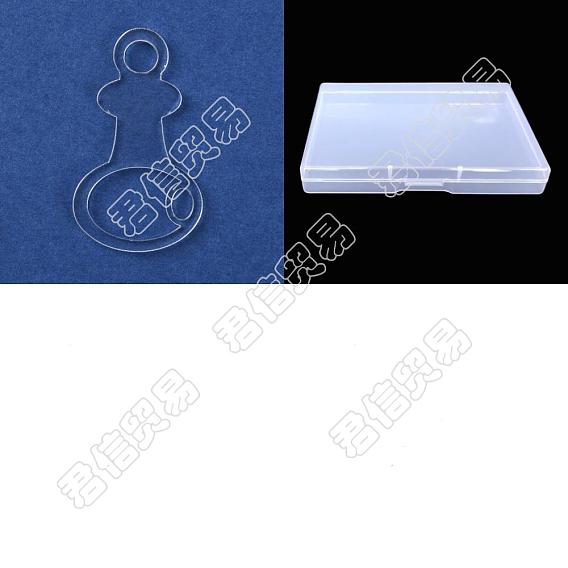 30Pcs Acrylic Embroidery Floss Drop, Slim Floss Bobbins, for Sewing Thread Storage, Key Shape