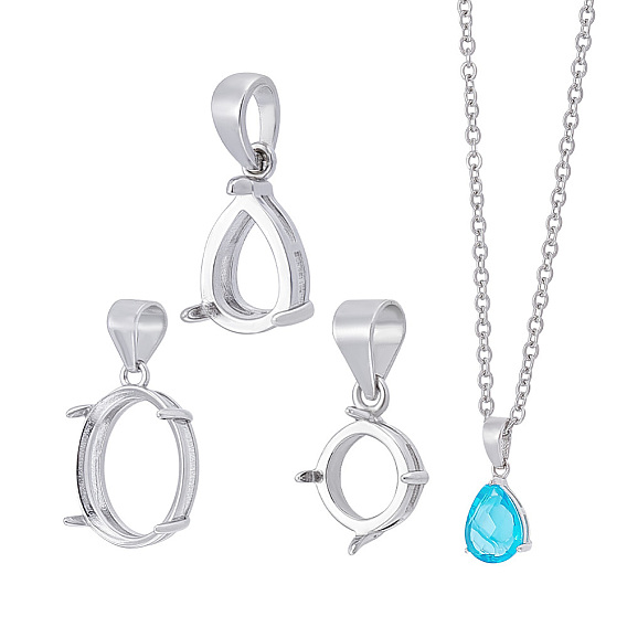 3 шт. 3 стили 925 серебряные подвески-соединители