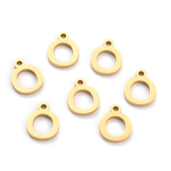 304 подвески из нержавеющей стали, матовый стиль, греческий алфавит, золото