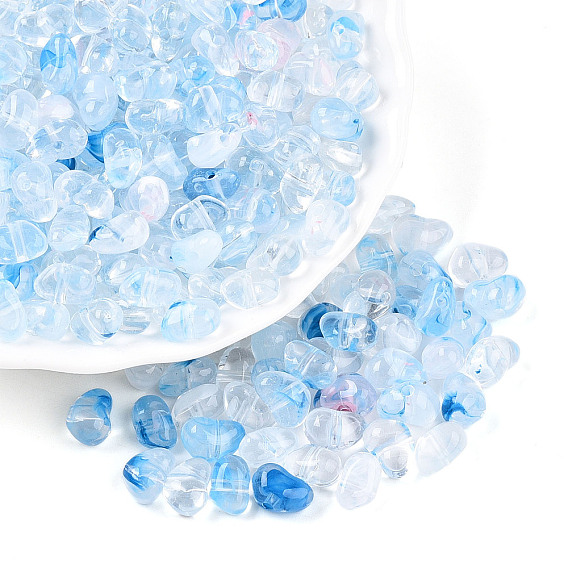 Прозрачные акриловые бусины, самородки, два тона