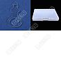 30Pcs Acrylic Embroidery Floss Drop, Slim Floss Bobbins, for Sewing Thread Storage, Key Shape