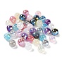 Iridescent Acrylic Beads, with Glitter Powder, Round
