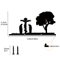 Tree & Human & Cross Pattern Iron Mailbox Frame, with Screws, for Mailbox Decoration Accessories
