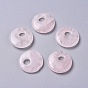 Natural Rose Quartz Pendants, Flat Round