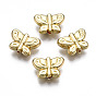 Rack Plating Alloy Beads, Cadmium Free & Lead Free, Butterfly