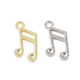 Rack Plating Alloy with Enamel Pendants, Musical Notation