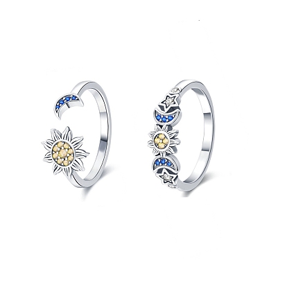 Модные высококачественные медные посеребренные серьги в европейском и американском стиле со звездами и луной, украшения для ушей, кольца