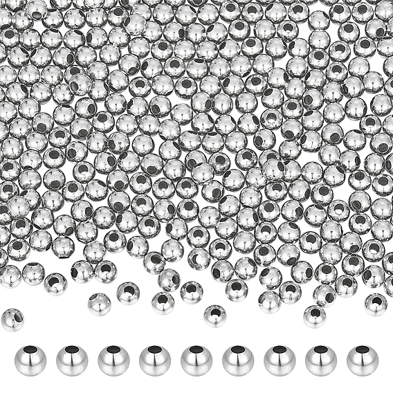 304 полые бусины из нержавеющей стали с круглым швом, для изготовления ювелирных изделий