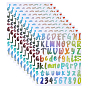 PVC Self-adhesive Label Stickers, Waterproof Decals for Kitchen, DIY Scrapbooking, Letter A~Z and Number 0~9