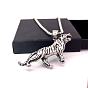 Мужские ожерелья с подвеской в виде тигра из нержавеющей стали для мужчин