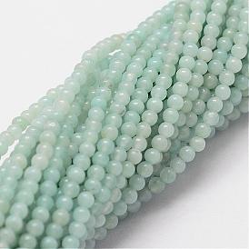 Chapelets de perles amazonite naturelles  , ronde