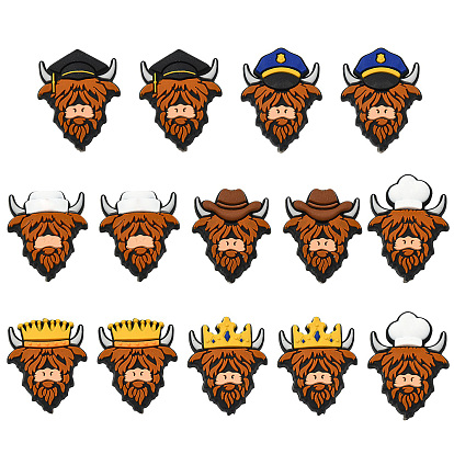 14 шт 7 стили фокальные бусины из пищевого силикона для крупного рогатого скота