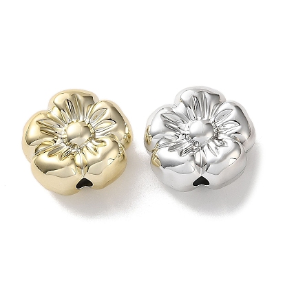 Plating Opaque Acrylic Beads, Flower