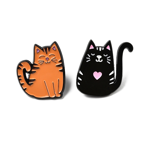Булавки с кошачьей эмалью, булавки для лацканов из сплава для одежды рюкзака