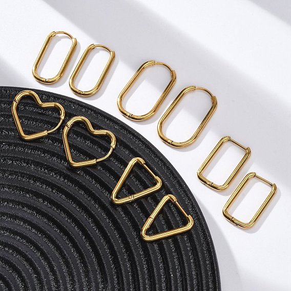 Серьги из 201 нержавеющей стали, с 316 хирургическими штифтами из нержавеющей стали, реальный 18 k позолоченный