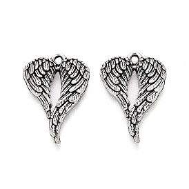 Сплавочные подвески тибетского стиля, крылатые прелести, без кадмия и без свинца