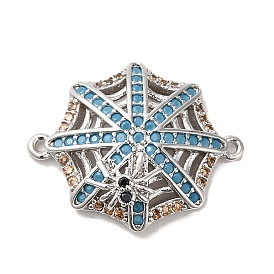 Покрытие стойки латунное паве бирюзовые подвески с фианитом, долговечный, без свинца и без кадмия, ссылки на паутину Хэллоуина