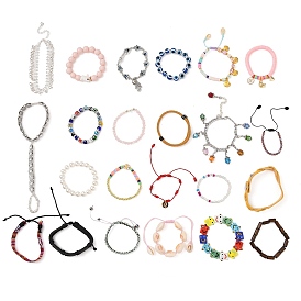 Kits para pulseras de vidrio, arcilla polimérica y acrílico, estilo mezclado