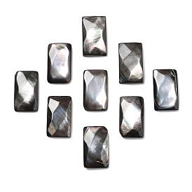 Natural Black Lip Shell Cabochons, Square