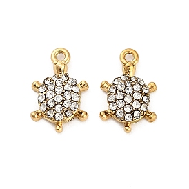 304 кулон из нержавеющей стали с кристаллами и стразами, ионное покрытие (ip), черепаховые чары