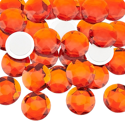 30шт. очень большие наклейки для ювелирных изделий, акриловые стразы наклеенные кабошоны, с самоклеящейся, полукруглые / купольные, граненые