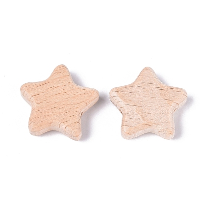 Бусины из натурального бука, звезда