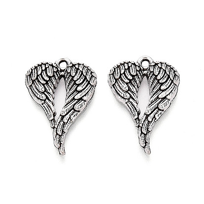 Сплавочные подвески тибетского стиля, крылатые прелести, без кадмия и без свинца