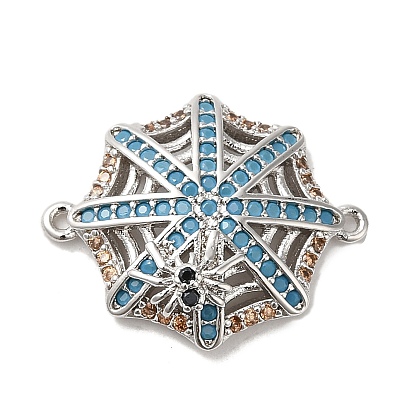 Покрытие стойки латунное паве бирюзовые подвески с фианитом, долговечный, без свинца и без кадмия, ссылки на паутину Хэллоуина