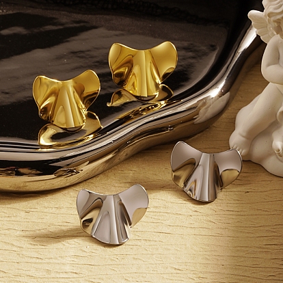 Стильные 304 серьги-гвоздики из нержавеющей стали неправильной формы, сложить очарование