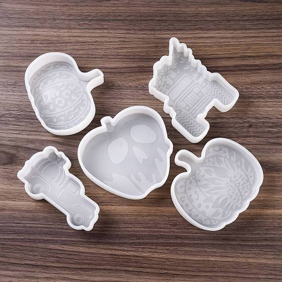 Тема Хэллоуина своими руками силиконовая форма, изготовление изделий из эпоксидной смолы, изготовление свечей, белые