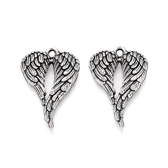 Сплавочные подвески тибетского стиля, крылатые прелести, без кадмия и без свинца