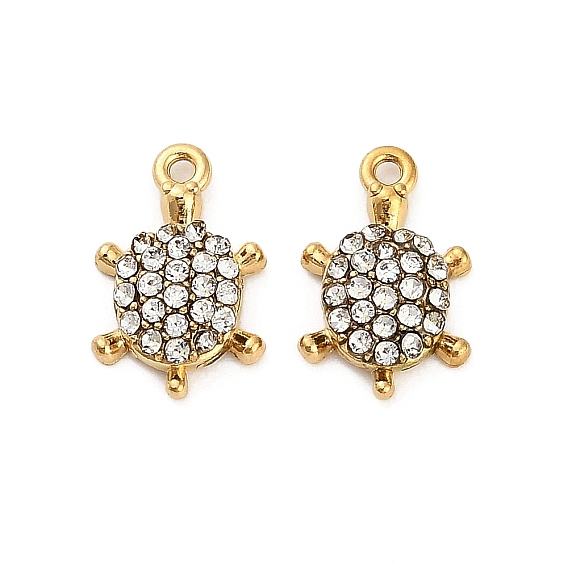 304 кулон из нержавеющей стали с кристаллами и стразами, ионное покрытие (ip), черепаховые чары