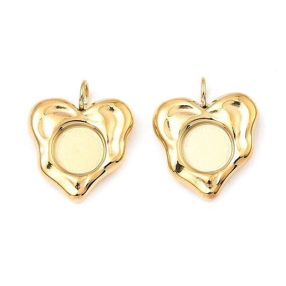 304 Настройки кабошон из нержавеющей стали кулон, сердце