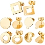 30Pcs 5 Styles 304 Stainless Steel Stud Earring Findings, for DIY Earring Making Kits