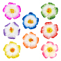 8Pcs 8 Colors Flower EVA Alligator Hair Accessories, Alloy Claw Hair Clips, Golden