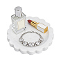 Natural Marble Jewely Display Trays for Necklaces Bracelets Earrings Rings, Flower Shape