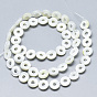 Natural White Shell Mother of Pearl Shell Charms, Donut