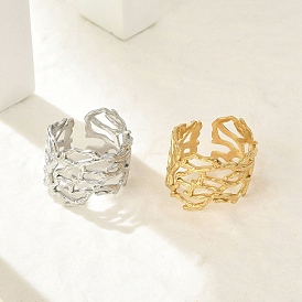 304 полые широкие манжеты из нержавеющей стали для женщин