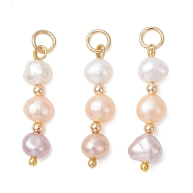 Подвески из натурального культивированного пресноводного жемчуга с полировкой с двух сторон., подвески из бисера с фурнитурой из нержавеющей стали, красочный