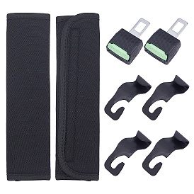 8шт 3 стиль заглушка для ремня безопасности автомобиля из АБС-пластика, с тканевым наплечником и пластиковыми крючками, для автомобильных аксессуаров крюк для подголовника