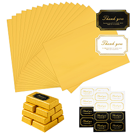 120шт. алюминиевая фольга для упаковки конфет, с 15 листами прямоугольными и самоклеящимися декоративными наклейками с благодарностью