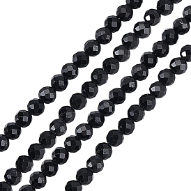 2 нити натуральные турмалиновые бусины нити, граненые, круглые