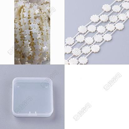 60Stück natürliche Muschelperlenstränge, stern-/muschelförmig