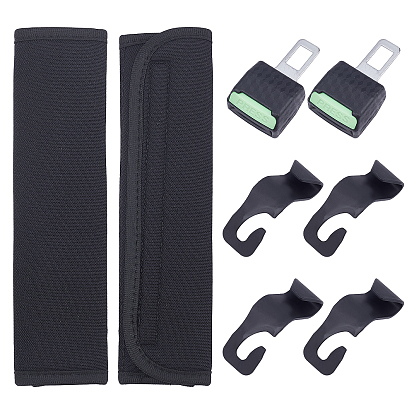 8шт 3 стиль заглушка для ремня безопасности автомобиля из АБС-пластика, с тканевым наплечником и пластиковыми крючками, для автомобильных аксессуаров крюк для подголовника