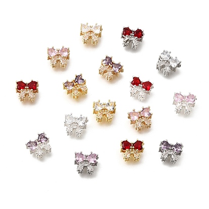 Бантом латунные микро проложить кубического циркония бусы, стойки покрытие, долговечный, без свинца и без кадмия