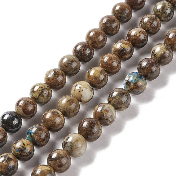 Natural Chrysocolla Beads Strands, Round