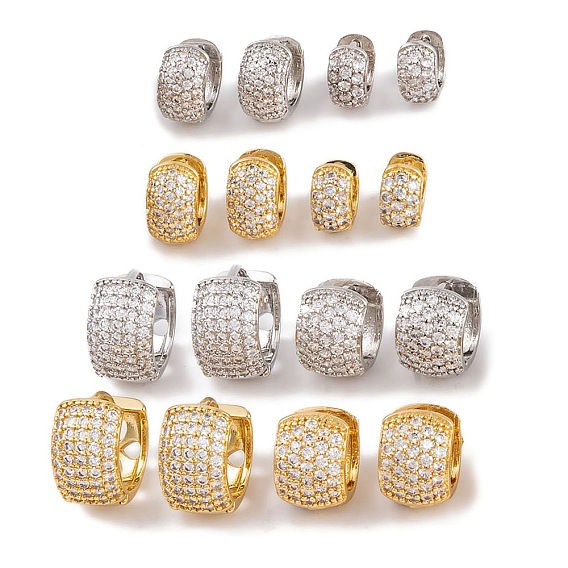 Серьги из латуни с фианитом, без кадмия и без свинца, долговечный, массивная форма cz, серьги обруча