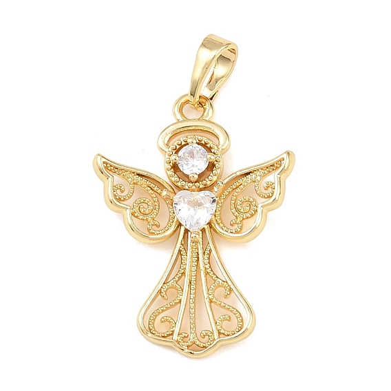 Латунные микро проложить кубического циркония подвески, ангельские прелести