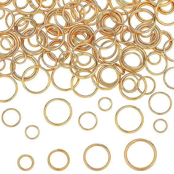 120шт 4 стили 304 разрезные кольца из нержавеющей стали, кольца с двойной петлей