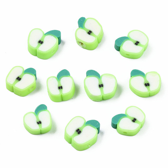 Бусины из полимерной глины , яблоко